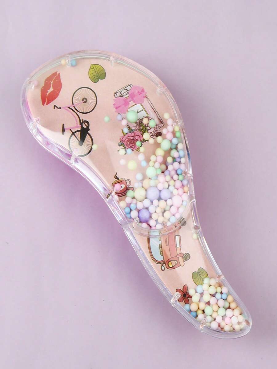Cartoon Detangling Hair Brush - Pink - View 1