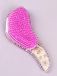 Cartoon Detangling Hair Brush - Pink - View 2