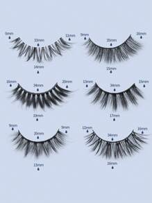 MAGEFY 30 pares Pestañas postizas voluminizadas - Negro - Ver 4