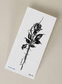 1sheet Rose Print Tattoo Sticker