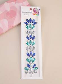 Party Joy 樹脂 Diy 音樂節裝飾 1 件彩色寶石貼紙，超級閃亮，適合頭髮、頭飾