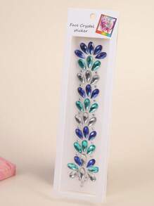 Party Joy 樹脂 Diy 音樂節裝飾 1 件彩色寶石貼紙，超級閃亮，適合頭髮、頭飾