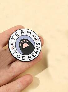 5入組可愛的貓爪和標語搪瓷胸針 - 為您的衣櫥、配件、肩袋、斜背袋、手提袋、派對假期禮物、生日、情人節增添完美的搭配,風格時尚可愛且簡約,適用於青少年女孩女性大學生和老師等人群 - 彩色 - 查看 2