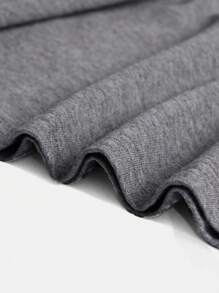 SHEIN Đầm Gái Lá thư Giải trí - Xám - Xem 4