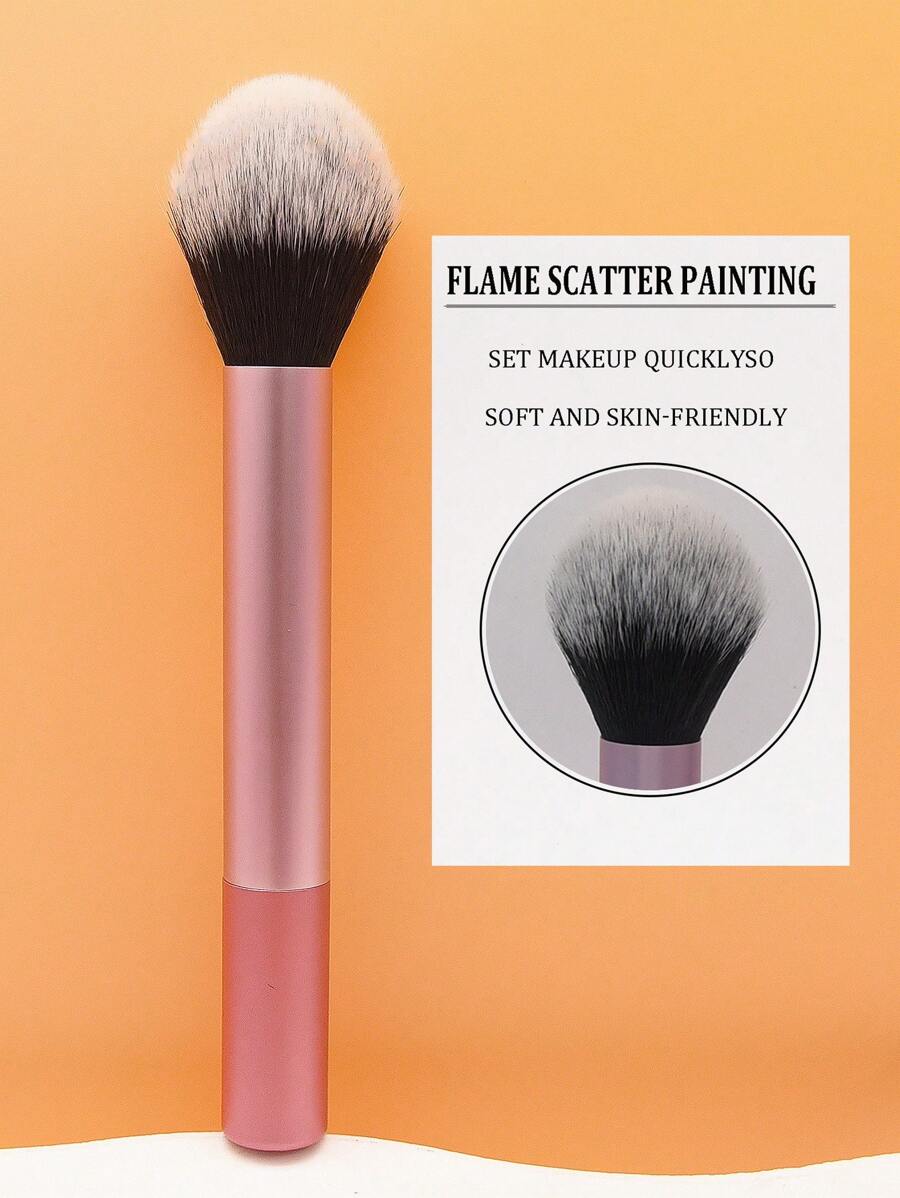 1pc Powder Brush,Foundation Brush,Concealer Brush,Blush Brush,Contour Brush,Blush Brush,Bronzer Brush,Powder Brush,Foundation Brush,Blush Brush - Pink - View 1