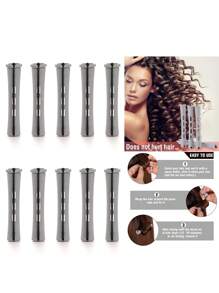 Hair Roller Set, 10pcs Plastic Hair Braiding Tool With Elastic Rope For All Hair Types, Hair Curlers, Curly Hair Brush, Rollers, Curly Hair Products, Curler, Rollers For Hair Curl, Curly Hair Tools, Hair Roller, Hair Rollers, Curly Hair, Heatless Curl, Heatless Curls, Hair Curler, Barber, Hair Curlers, Barber Accessories, Travel, Rollers, Hair Stuff, Hair Accessories, Curly Hair Products, Curler, Rollers For Hairdressing Equipment, Accessories, Hair Curl, Curly Hair Tools, Hair Roller, Christmas,Curly Hair, Hair Curler, Hair Rollers, Heatless Curl, Heatless Curls, Rollers, Hair Curlers, Curly Hair Products, Hair Curl, Hair Roller, Rollers For Hair, Curly Hair Tools, Heatless Curlers,Hair, Accessories, Hair Products, Hair Tools, Hair Stuff, Hair Care, Curly Hair Brush, Barber, Barber Accessories, Hairdressing Equipment - Light Grey - View 1