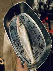 便攜式戶外野營託盤餐具餐飲水果托盤工具適用於野餐 - 銀色 - 查看 4