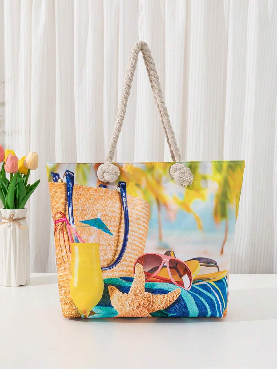 Bãi biển Mua sắm đơn giản Giải trí Kỳ nghỉ Túi tote sinh viên để đi làm, Túi tote thời trang - Nhiều màu - Xem 1