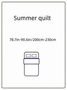 1pc Heart Print Quilted Bedspread, Modern Heart Pattern Soft Quilt For Bedroom, Summer - Multicolor - View 2