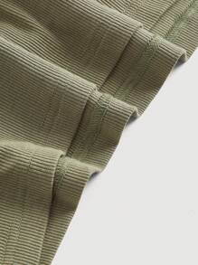 SHEIN MOD Top de tirantes bustier unicolor - Verde militar - Ver 4