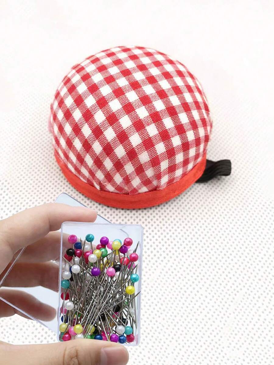 1 Bông Kẻ In Hình Bóng Kim & 1 Hộp Cố Định Pin, hiện Đại Kim Lót & Ngọc Trai Giả Trang Trí Pin Cho DIY - Nhiều màu - Xem 1
