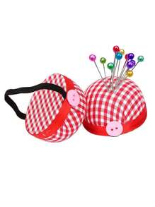 1 Bông Kẻ In Hình Bóng Kim & 1 Hộp Cố Định Pin, hiện Đại Kim Lót & Ngọc Trai Giả Trang Trí Pin Cho DIY - Nhiều màu - Xem 5