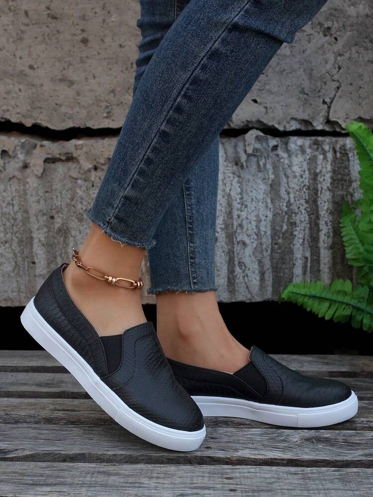 Women's Casual, Fashionable, Soft & Comfortable Outdoor Flat Loafers With Elastic Band, All Seasons.