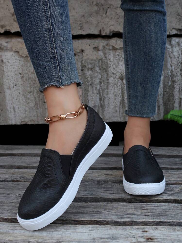 Women's Casual, Fashionable, Soft & Comfortable Outdoor Flat Loafers With Elastic Band, All Seasons.