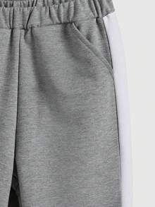RueChic Boys Contrast Side Seam Sweatpants - Xám - Xem 3