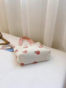 中等方包桃子樣式雙把手適用於日常 - 彩色 - 查看 4