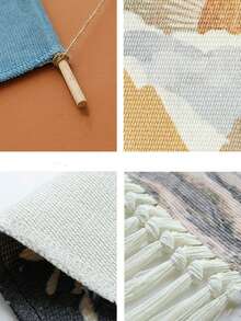 Phong Cảnh Hoa Văn Treo Tường, Vải Hiện Đại Viền Viền Thảm Treo Trang Trí Cho Gia Đình - Đen và trắng - Xem 4