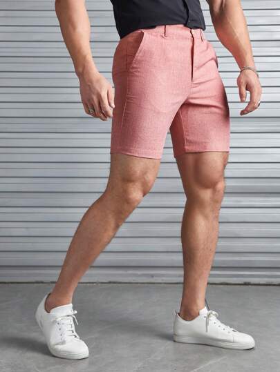 Männer Shorts mit Marmor Muster, schrägen Taschen,