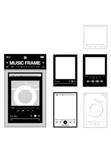15pcs Frame Design Assorted Sticker, Simple Multi-Purpose Decorative Sticker For DIY Craft, Decoration, Hand Account Back To School - Multicolor - View 3