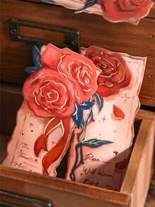 MR.PAPER 5pcs Rose Pattern Paper Bookmark, Vintage Multi-purpose Book Marker For Reading Book - Multicolor - View 5