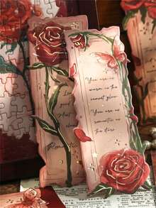 MR.PAPER 5pcs Rose Pattern Paper Bookmark, Vintage Multi-purpose Book Marker For Reading Book - Multicolor - View 7