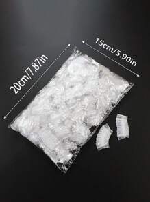 100pcs/set PE Earmuff, Simple Clear Disposable Waterproof Earmuff For Bathroom - Clear - View 5