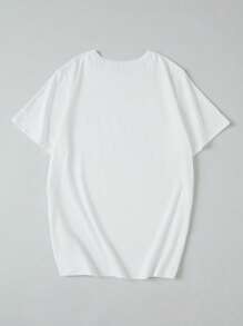 SHEIN Essnce Áo thun Plus size Slogan Giải trí - trắng - Xem 2