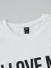 SHEIN Essnce Áo thun Plus size Slogan Giải trí - trắng - Xem 4