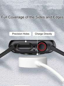 2 cái Vỏ cứng 3 trong 1 PC & Bộ phim bảo vệ màn hình Tương thích với Apple Watch - Trong sáng - Xem 5