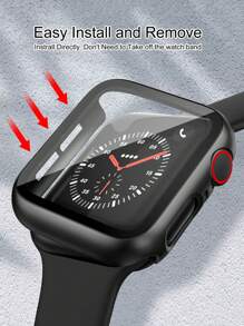 2 cái Vỏ cứng 3 trong 1 PC & Bộ phim bảo vệ màn hình Tương thích với Apple Watch - Trong sáng - Xem 8