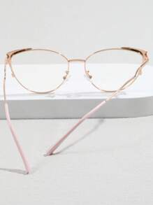 貓眼水鑽裝飾眼鏡 - 粉色 - 查看 4