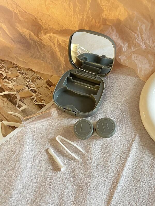 Random Solid Minimalist Contact Lens Case Set SHEIN USA