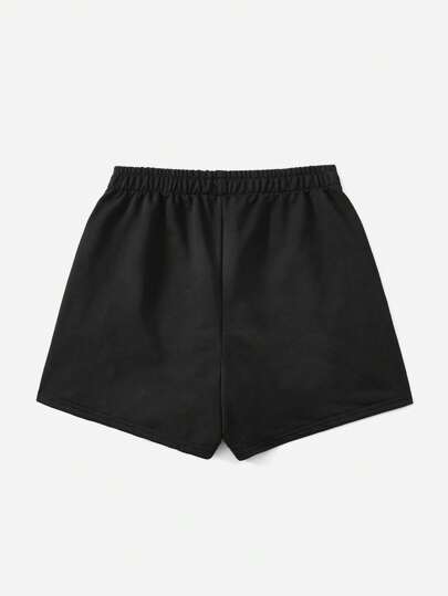 Grunge Punk Two Tone Eye Print Shorts