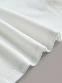 Sweetness Bow Front Frill Trim Puff Sleeve Tee - White - View 4