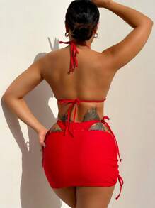 Swim SXY 2pcs Reversible Leopard Printed Bikini Set, 3 Pieces Summer - Multicolor - View 8