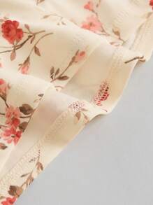 SHEIN MOD Top halter con estampado floral pecho con fruncido - Multicolor - Ver 4