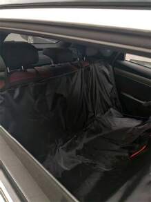 1 件 210D 牛津布薄型汽车后座宠物保护垫，黑色 - 黑色 - 查看 9