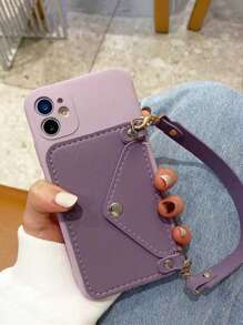 Crossbody Strap Wallet Style Phone Case With Card Slot, Compatible With Iphone, Xiaomi, Huawei, Samsung, Etc.