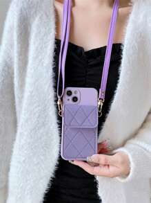 Coque De Téléphone Portable Bandoulière Sangle Avec Porte-Cartes Et Pièce De Monnaie À Poche , Xiaomi , HUAWEI Et Samsung Téléphones Compatible Avec iPhone