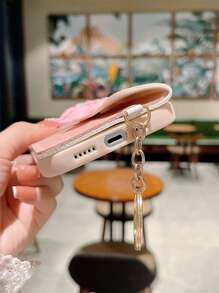 Shoulder-Carried Phone Case With Lanyard & Card Slot & Coin Pocket. Compatible With Iphone 15pro Max 14 13 12 11 And Samsung S23 - Pink - View 4