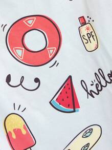 1入組卡通圖案寵物背心適用於狗狗和貓適合夏天 - 彩色 - 查看 4