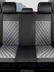 豪華雙針pvc皮革汽車座椅套 - 灰色 - 查看 6