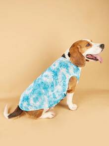 1pc Tie Dye Print Pet Tank For Dog And Cat For Summer - Blue - View 6