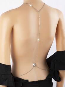 Rhinestone Decor Body Chain