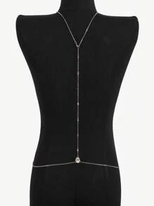 Rhinestone Decor Body Chain