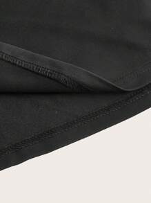 Muchica 素色大圓領褶皺細節洋裝 - 黑色 - 查看 3