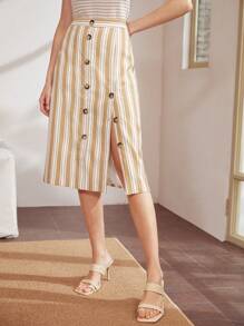 MOTF PREMIUM Váy Cotton Phối Sọc - Nhiều màu - Xem 7