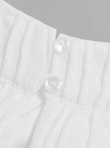 SHEIN Girlism Teen Girl Urban Fashion Dệt kim Jacquard Tight Twist Cross Halter Neck Tank Top, Mùa hè - trắng - Xem 4