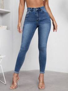 SHEIN Essnce High Waist Skinny Jeans