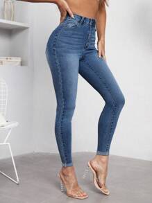 SHEIN Essnce High Waist Skinny Jeans